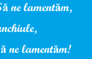 Să ne lamentăm, unchiule, să ne lamentăm!