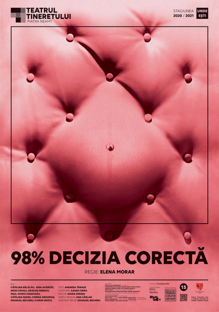„98% Decizia corectă”, în premieră la Teatrul Tineretului